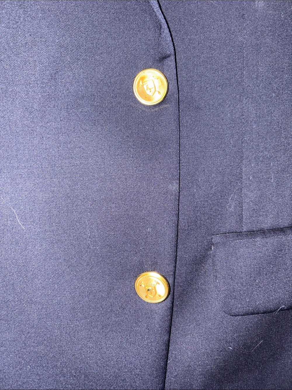 Ralph Lauren Navy Blazer with Gold Buttons - Size 46L - Picture 6 of 9